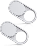 imluckies Metal Webcam Cover Slide, 0.023in Camera Cover for Laptop Computer, MacBook Pro/Air iMac iPad Tablet iPhone 8/7/6 Plus, Echo Show/Spot Web Camera Blocker Protect Your Privacy [2 Pack White]