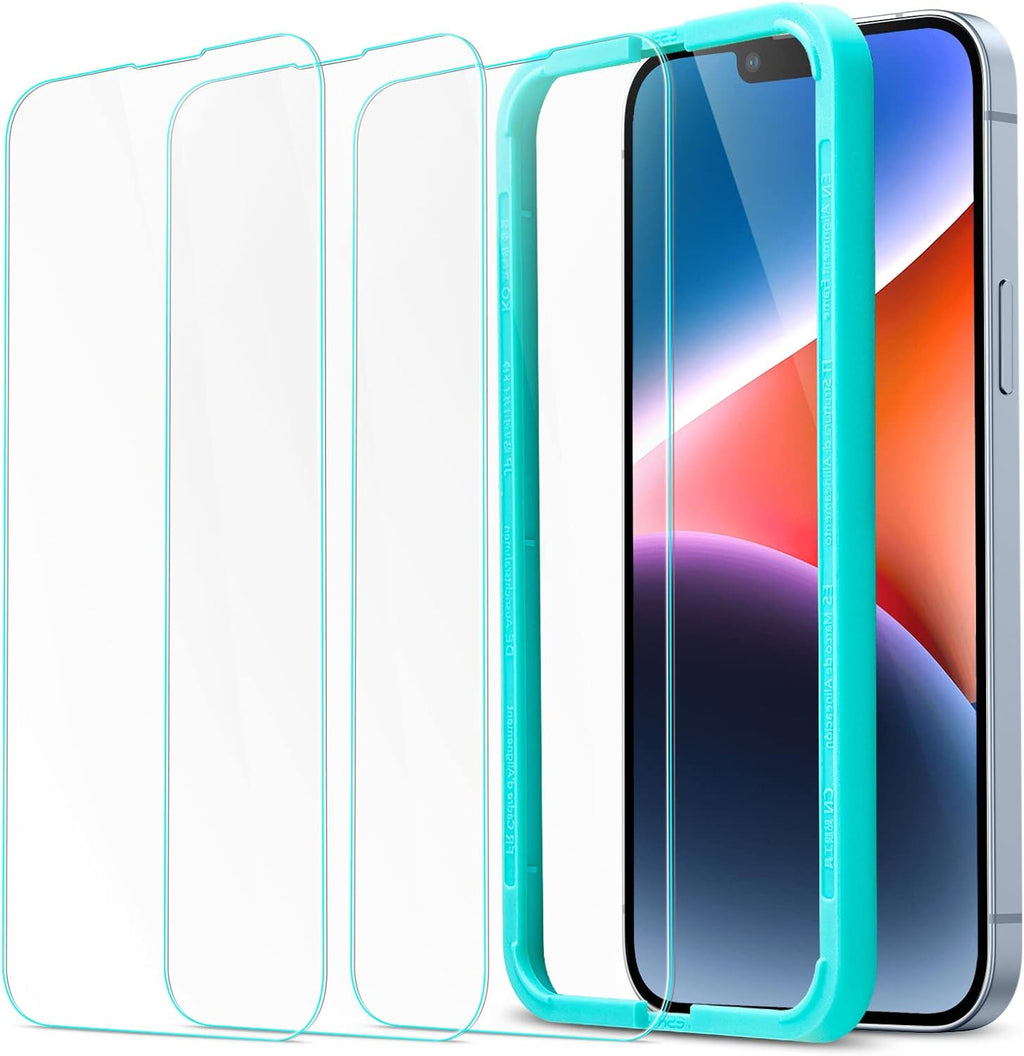 ESR 3 Pack for iPhone 13 Pro Max/iPhone 14 Plus Screen Protector, [9H Hardness] [Military Grade Shatterproof] Tempered Glass Film with Easy Installation Tool, HD Clear, Scratch Resistant