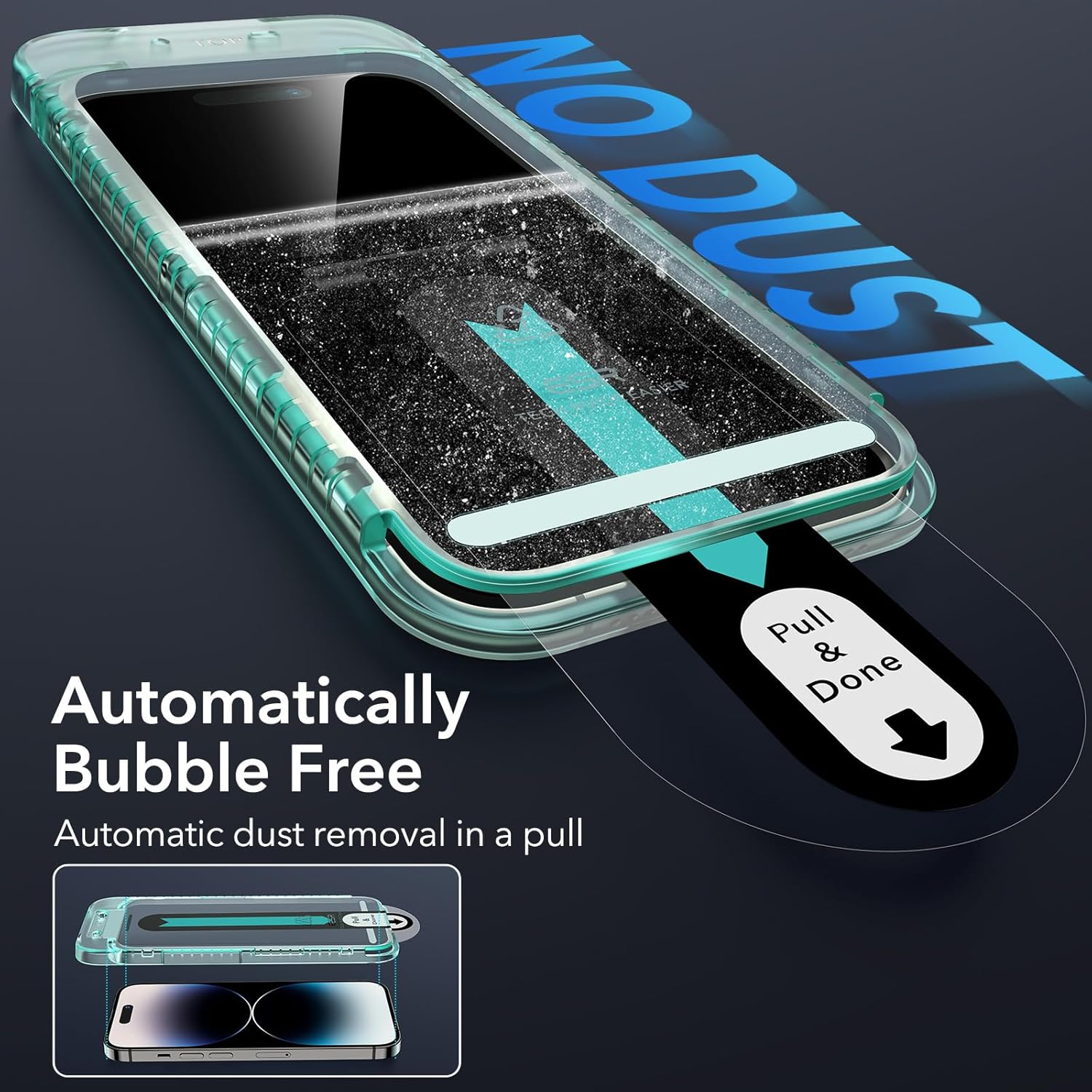 ESR for iPhone 14 Pro Screen Protector Set, 3 Tempered-Glass Screen Protectors and 1 Set of Camera Lens Protectors, Smooth Rounded Edges, Full-Coverage Military-Grade Protection, Scratch Resistant