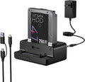 M.2 NVMe & SATA SSD/HDD Hard Drive Docking Station, ICY BOX USB-C 10Gbps M.2 NVMe&SATA Cloner&Reader, Dual Bay Hard Drive cloner for 2.5"/3.5" SSD&HDD Hard Drives, 2 Way Offline Cloning Clone Station
