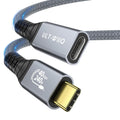 1.64FT USB 4 Extension Cable for Thunderbolt 4, 240W Male to Female Super Fast Charging, 40Gbps USB 4 High Speed Data Transfer, 8K@60Hz Type C Video Extender Cable for USBC Hub/iPhone16/MacBook/iPad