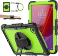 SEYMAC stock Tablet Case for Lenovo Tab M11 (TB-330FU/TB-330XU) 11 inch Drop-Proof Protection Cover with 360° Rotate Stand & Strap [Pen Holder] & Screen Protector/K11/Xiaoxin Pad 2024, Green+Black