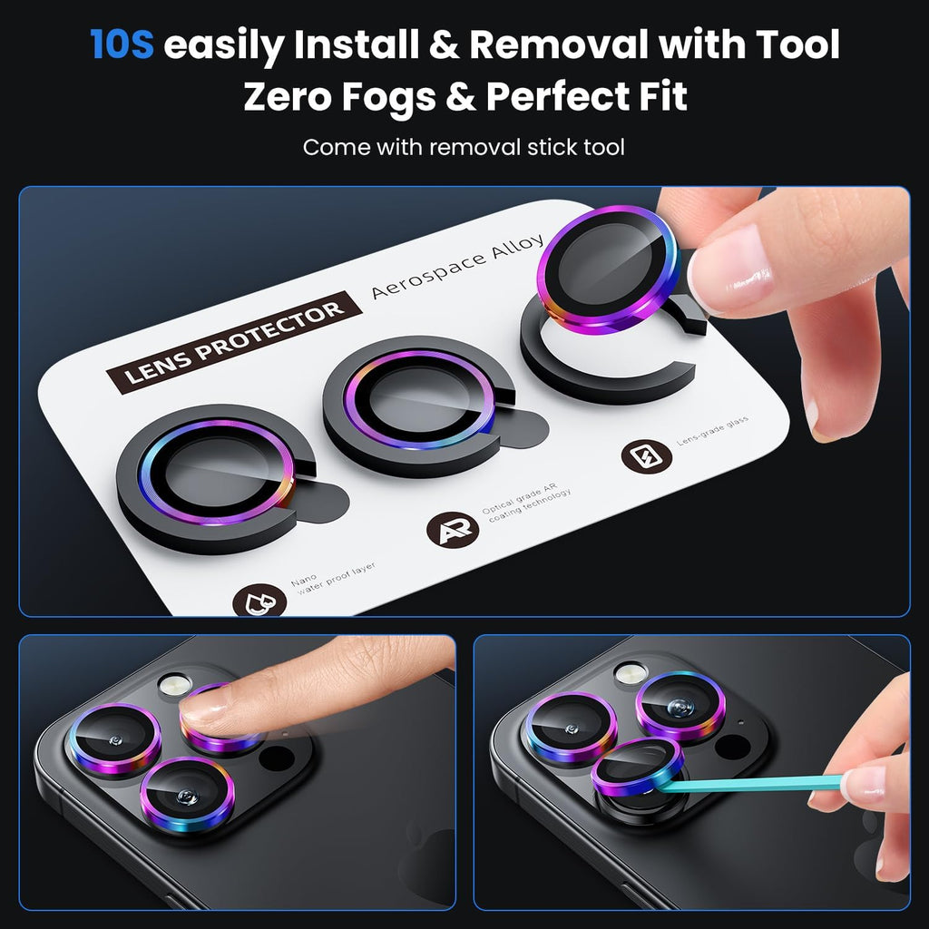 WSKEN for iPhone 16 Pro/iPhone 16 Pro Max Camera Lens Protector - [Original Shooting Model] Shatterproof Ultra HD Tempered Metal Glass Camera Screen Protector Cover Film Accessories