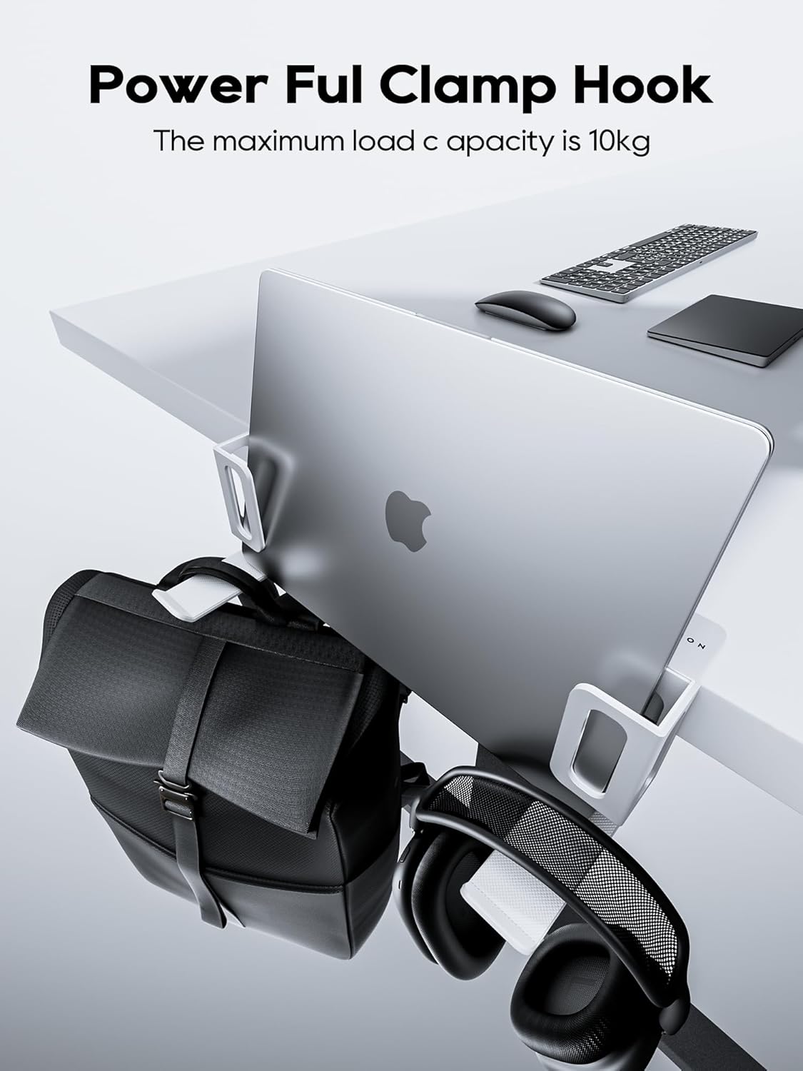 NODOCA Desk Side Storage for Laptop(White), P01-US-W