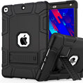 Rantice Case for 9th/8th/7th Generation, Hybrid Shockproof Rugged Drop Protective Case with Kickstand for iPad 10.2 Inch (2021/2020/2019 Release), Black