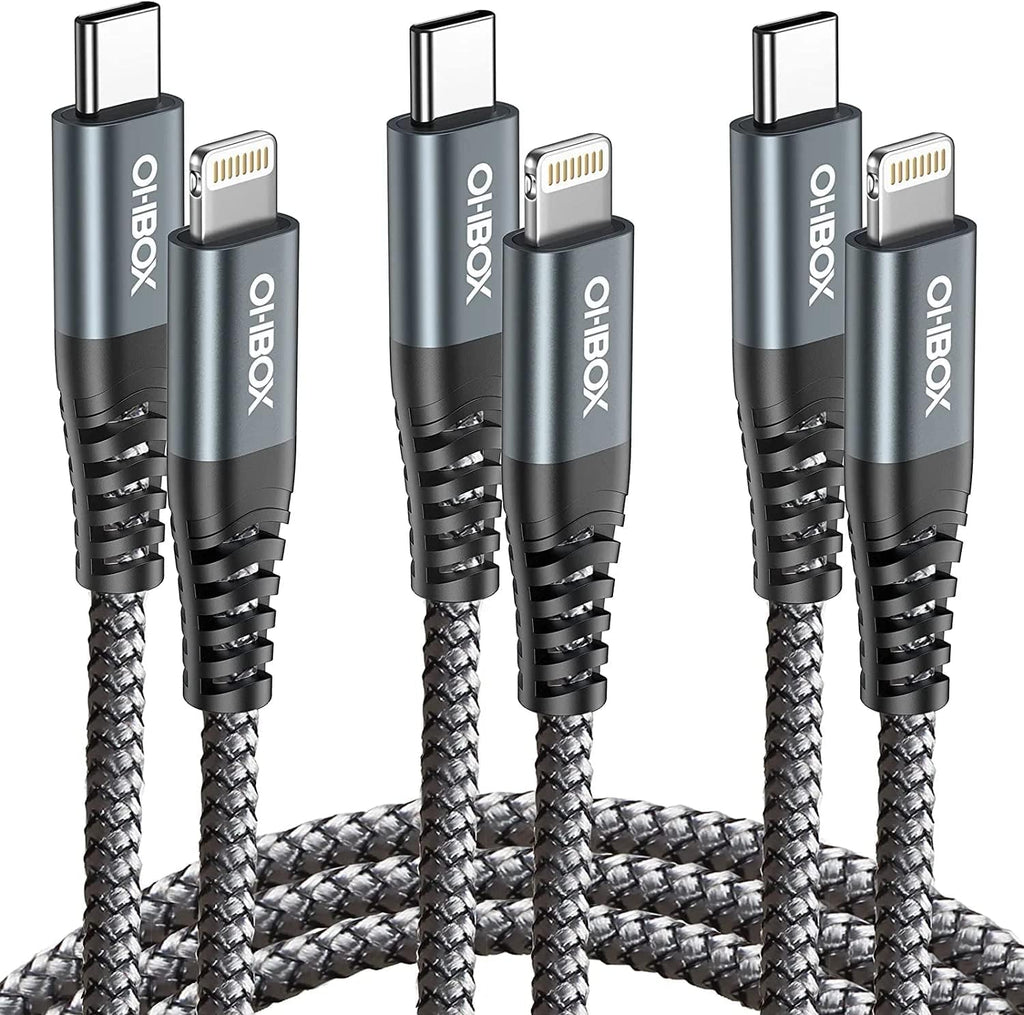 ohbox Long USB C to Lightning Cable 10FT 3Pack iPhone Charger Fast Charging Cord Type C to Lightning Cable for iPhone 14 13 12 11 Pro Max XR XS 8 Plus iPad