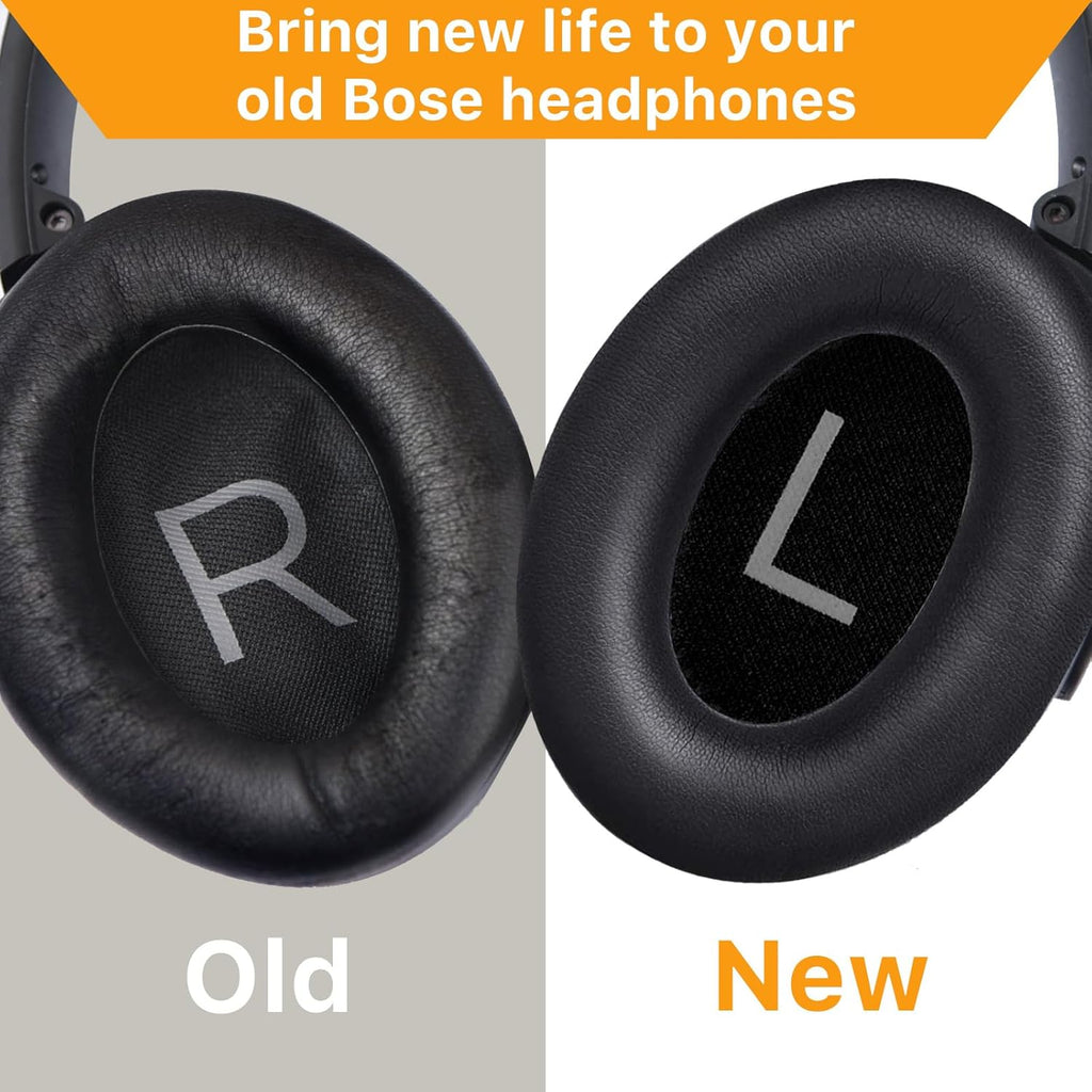 Replacement Ear Pads for Bose QuietComfort 45 (QC45)/QuietComfort SE (QC SE)/New QuietComfort Wireless Over Ear Headphones, Earpads Cushions with Softer Leather and Thicker Memory Foam