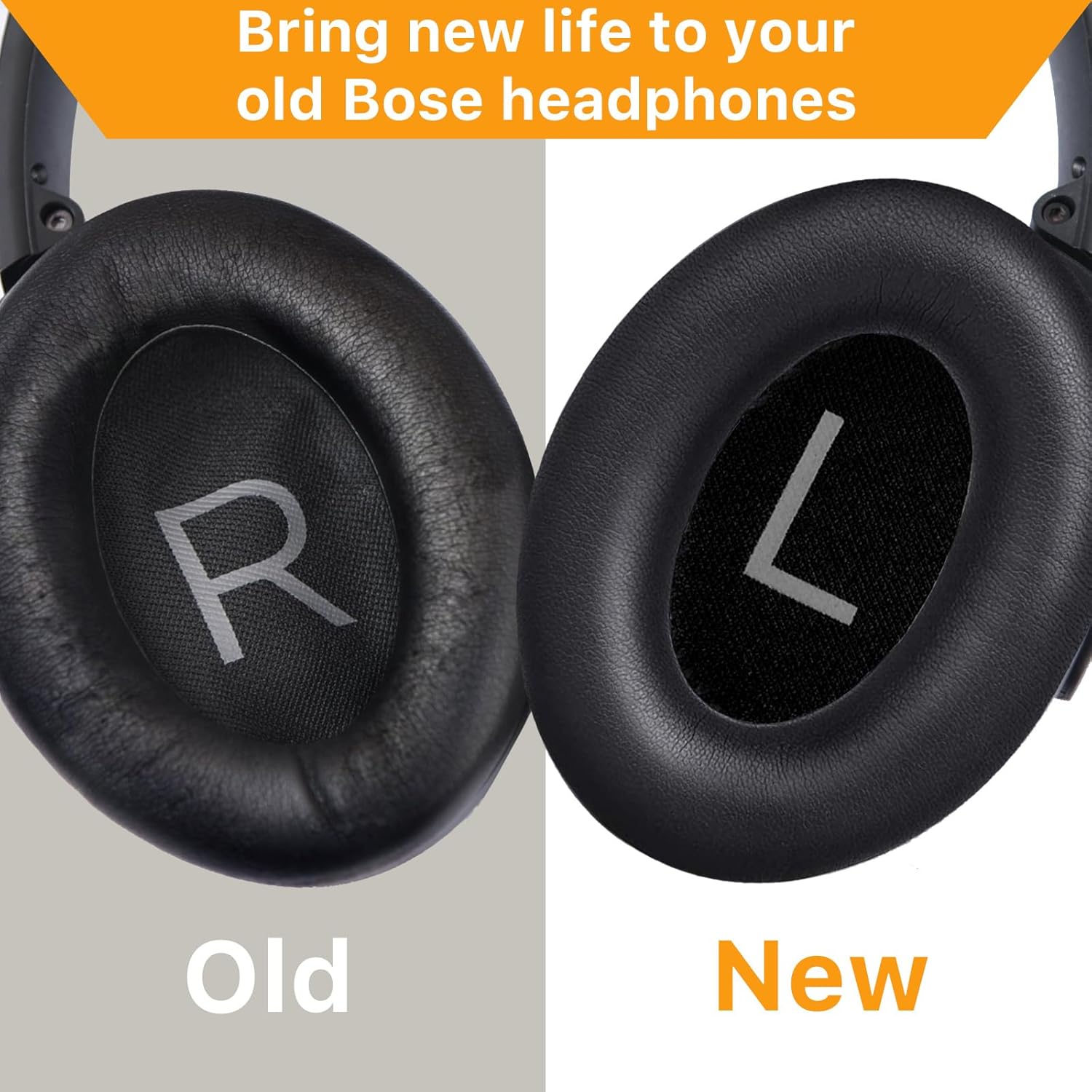 Replacement Ear Pads for Bose QuietComfort 45 (QC45)/QuietComfort SE (QC SE)/New QuietComfort Wireless Over Ear Headphones, Earpads Cushions with Softer Leather and Thicker Memory Foam