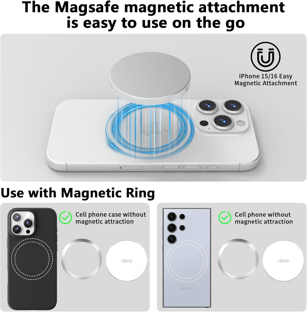 P10 Magnetic PSSD 1TB，for iPhone MagSafe Portable SSD, Upto 2000MB/s-Type-C, SM2320，USB 3.2 Gen 2x2 20Gbps, Connectivity, Updated Firmware - Portable Magnetic External Solid State Solution