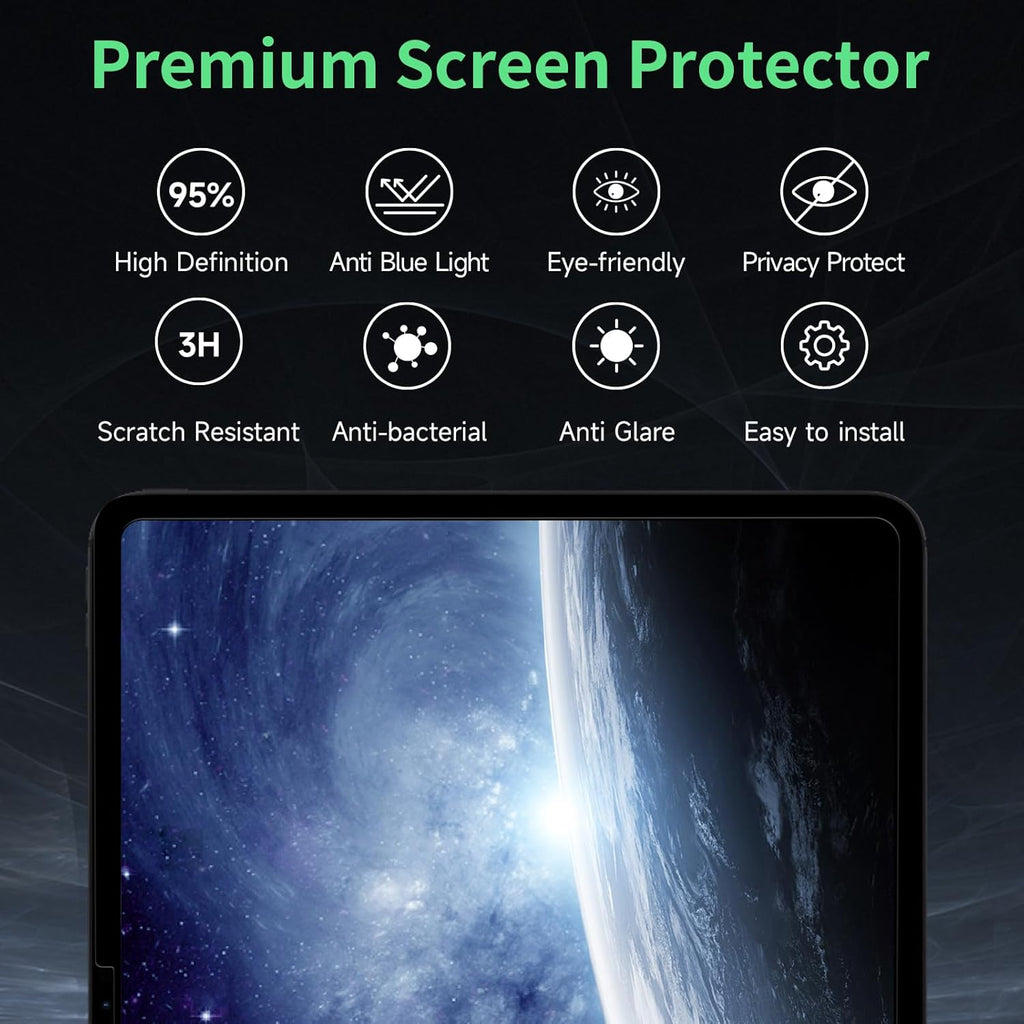Nano Privacy Screen Protector Compatible with iPad Pro 13 2024 7th Gen (A2925, A2926) Anti-Glare Blue Light Film Anti-Spy Filter, Bubble-Free Shield Easy Install Guard Removable Cover