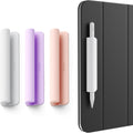 ELETIUO 3 Pack Silicone Pencil Holder Sleeve,Compatible with Apple Pencil (USB-C),Apple Pencil 1st/ 2nd Generation,Strong Adhesive Sticky Attached to iPad Case for Stylus Pens,White,Pink,Purple