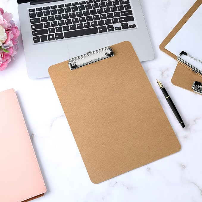 Wood Clipboard, Letter Size Hardboard Clip Board 8.5 x 11 | A4 Standard Size 9" - Image 7
