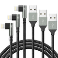90 Degree iPhone Charger 6FT, [Apple MFi Certified] 3Pack Fast Charging Cables Cord,6Feet Right Angle Nylon Braided USB Lightning Cable for iPhone 14/13/12/11/Pro/Max/Mini/X/Plus/8/7/6/5S/Plus/iPad