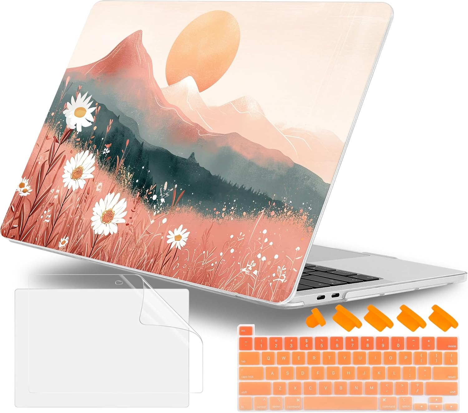 for MacBook Pro 16 inch Case 2019 2020 Release Model A2141, Plastic Hard Shell Cover with Keyboard Cover & Screen Protector for MacBook Pro 16 inch with Touch Bar & Touch ID, Mountains
