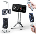 ULANZI MA30 Magnetic Phone Tripod Stand for iPhone - Aluminium Maglock Smartphone Mini Tripod Pocket Cell Phone Stand Strong Magnet Quick Mount Compatible with iPhone 16 15 14 13 12 Series, Silver