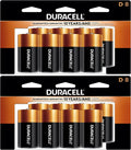 Duracell - CopperTop D Alkaline Batteries with recloseable Package - Long Lasting, All-Purpose D Battery for Household and Business - 8 Count (Pack of 2)