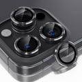 Choiche Compatible for iPhone 16 Pro/iPhone 16 Pro Max Camera Lens Protector, 9H Tempered Glass Camera Cover Screen Protector Metal Ring Decoration Accessories (Black)