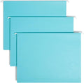 Smead Standard Hanging File Folders, Aqua Blue, 1/5-Cut Adjustable Tabs by SMEAD