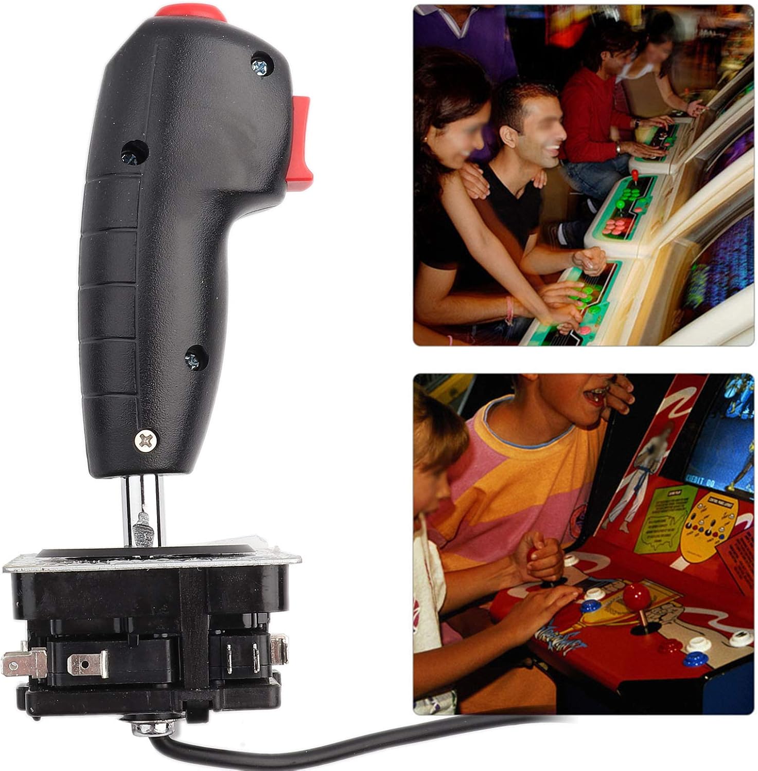 TOPINCN 8 Way Flight Joystick with Top Fire Button, Game Controller Kit for Simulation