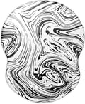 ITNRSIIET Ergonomic Mouse Pad with Gel Wrist Support Small Wrist Rest Smooth Surface Non-Slip PU Base Comfortable Office Supplies Pain Relief, 8.7 x 7.2 inches, Black and White Texture