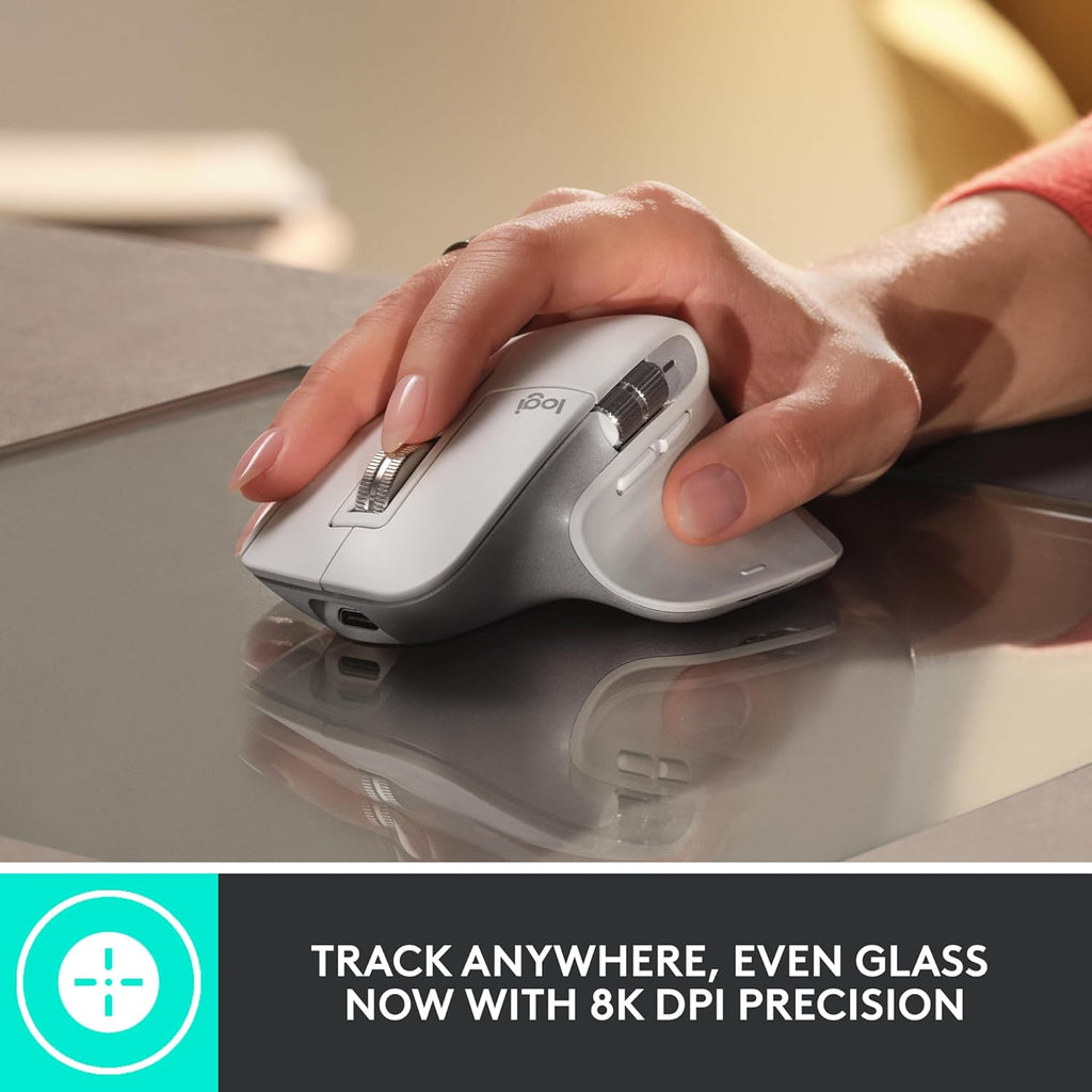 Logitech MX Master 3S Wireless Mouse Standard Edition with Logi Bolt USB Receiver, Ultra-fast Scrolling, Ergo, 8K DPI, Track on Glass, Quiet Clicks, USB-C, Bluetooth, Windows, Linux, Chrome - Graphite