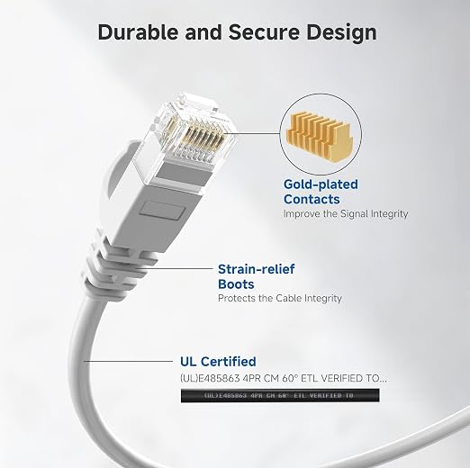 Cable Matters 10Gbps Snagless Cat 6 Ethernet Cable - 75ft - Image 5