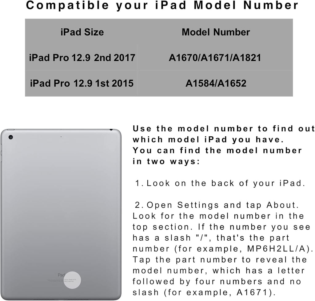 iPad pro 12.9 case with Keyboard 2017 2nd 2015 1st Generation, 360 Rotatable Wireless Folio 180 Swivel Stand Hard Cover Auto Sleep Wake up