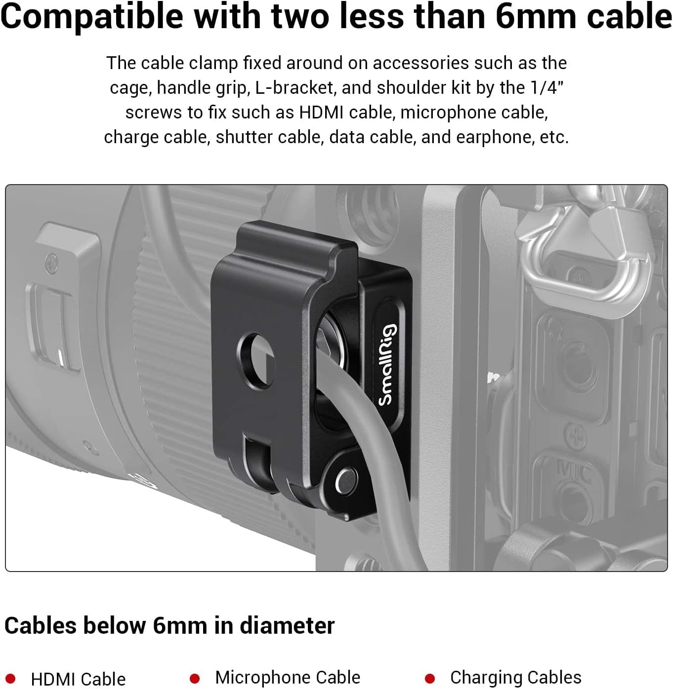 SmallRig Universal Spring Cable Clamp(2 pcs) MD2418