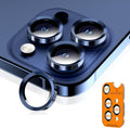 Camera Lens Protector for iPhone 16 Pro Max/16 Pro/15 Pro Max/15 Pro/14 Pro Max/14 Pro, Sapphire Glass Metal Individual Camera Cover Screen, Anti-drop, Case Friendly- Blue Titanium