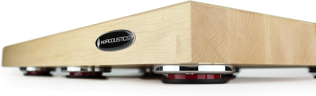 IsoAcoustics Delos Turntable Isolation Butcher Block Series: 2216M1 (22" W x 16" D x 1.75" H) Maple