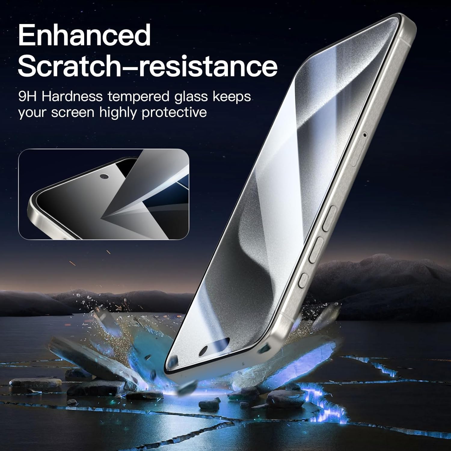NEW'C 3 Pack Privacy for iPhone 15 Pro Max Screen Protector (6.7 inches), Anti-Spy Tempered Glass Film,Case Friendly Ultra Resistant, Balanced 28-Degree Privacy Angle-Easy installation tool included