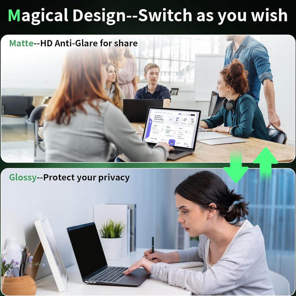 Laptop Privacy Screen 13.3 Inch-16:10 Aspect Ratio Anti-Glare Blue Light Film Computer Monitor Protector, Bubble-Free shield Removable 13in Filter for Lenovo HP Acer Asus Thinkpad Envy Xps
