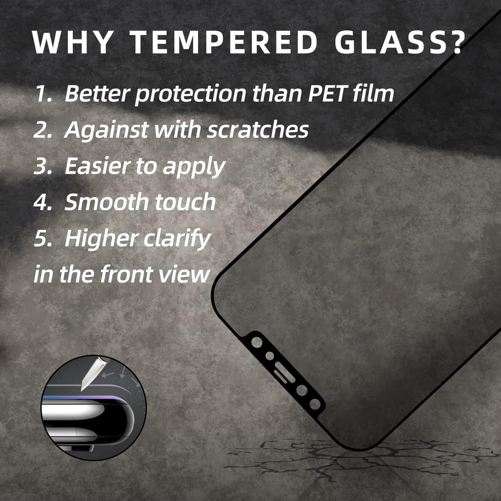 EGKimBa Privacy Screen Protector compatible with iPhone 11 Pro Max/iPhone XS Max, 6.5 inch Gradient Colorful Electroplated Anti-Spy Anti-Blue Light Easy Installation Tempered Glass