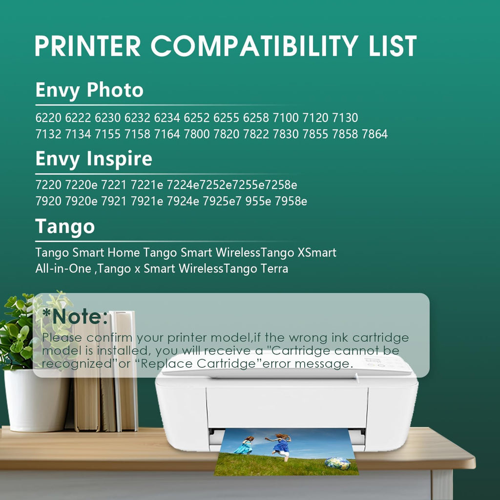 64XL Ink Cartridge for HP Ink 64 XL 64XL Black and Color Combo Pack High Yield Replacement for HP Printers 7858 7855 7120 7155 7158 7164 6255 6252 6232 Envy Inspire 7955e Tango X Printers Combo