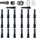 10 Pack Black Nylon Cable Gland, NPT 1/2" Thread, Made of PA66 Material, High Wear Resistance and Chemical Resistance (Black, PG9(20Pcs))