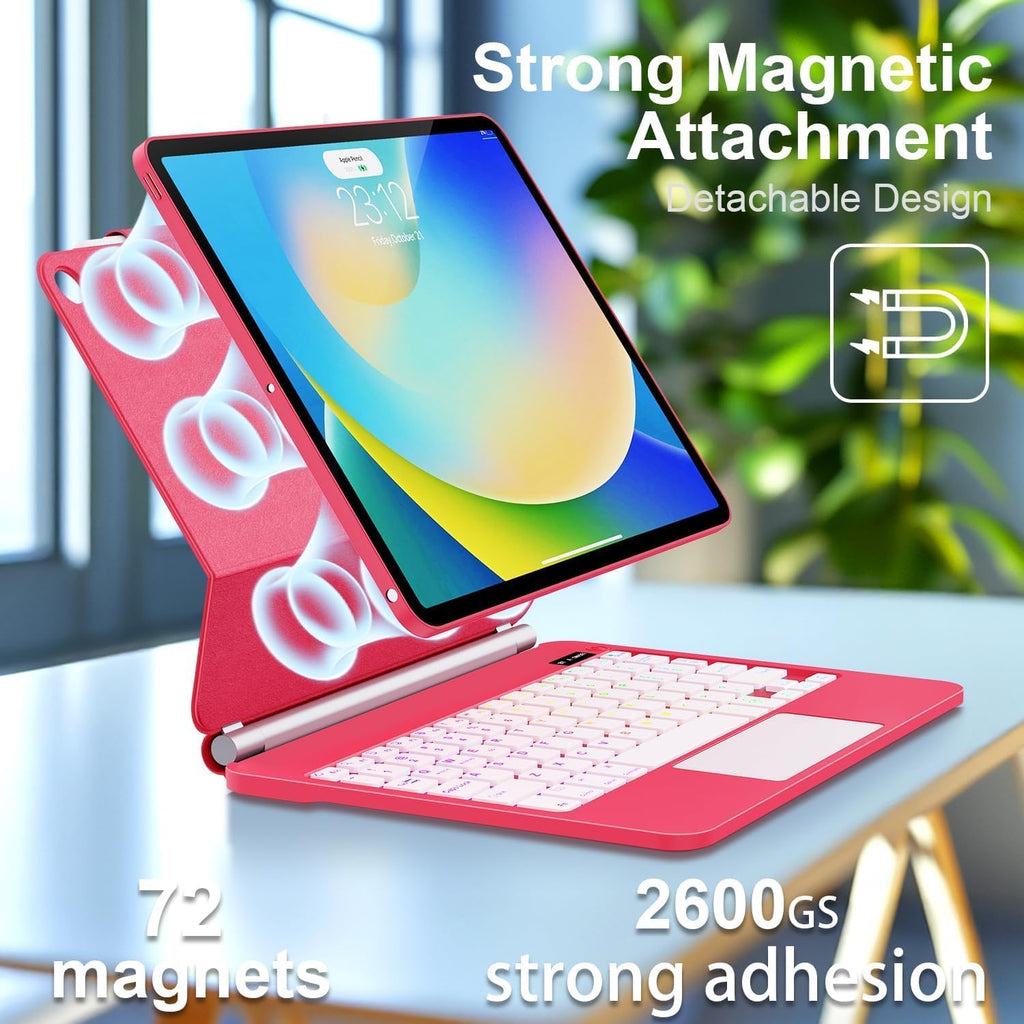 for iPad 9th Generation Case with Keyboard,Magic Style Keyboard Case for iPad 9th/8th/7th Gen 10.2 inch - Floating Cantilever Magnetic Stand Multi-Touch Trackpad Backlit Keyboard for iPad 10.2"