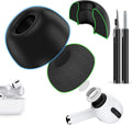 Compatible with AirPods Pro 2nd/1st Generation Silicon+Memory Foam Replacement Ear Tips,with Noise Reduction Hole &Built-in dust Guard Screen,for USB-C Charging Case-3 Sizes (S/M/L)