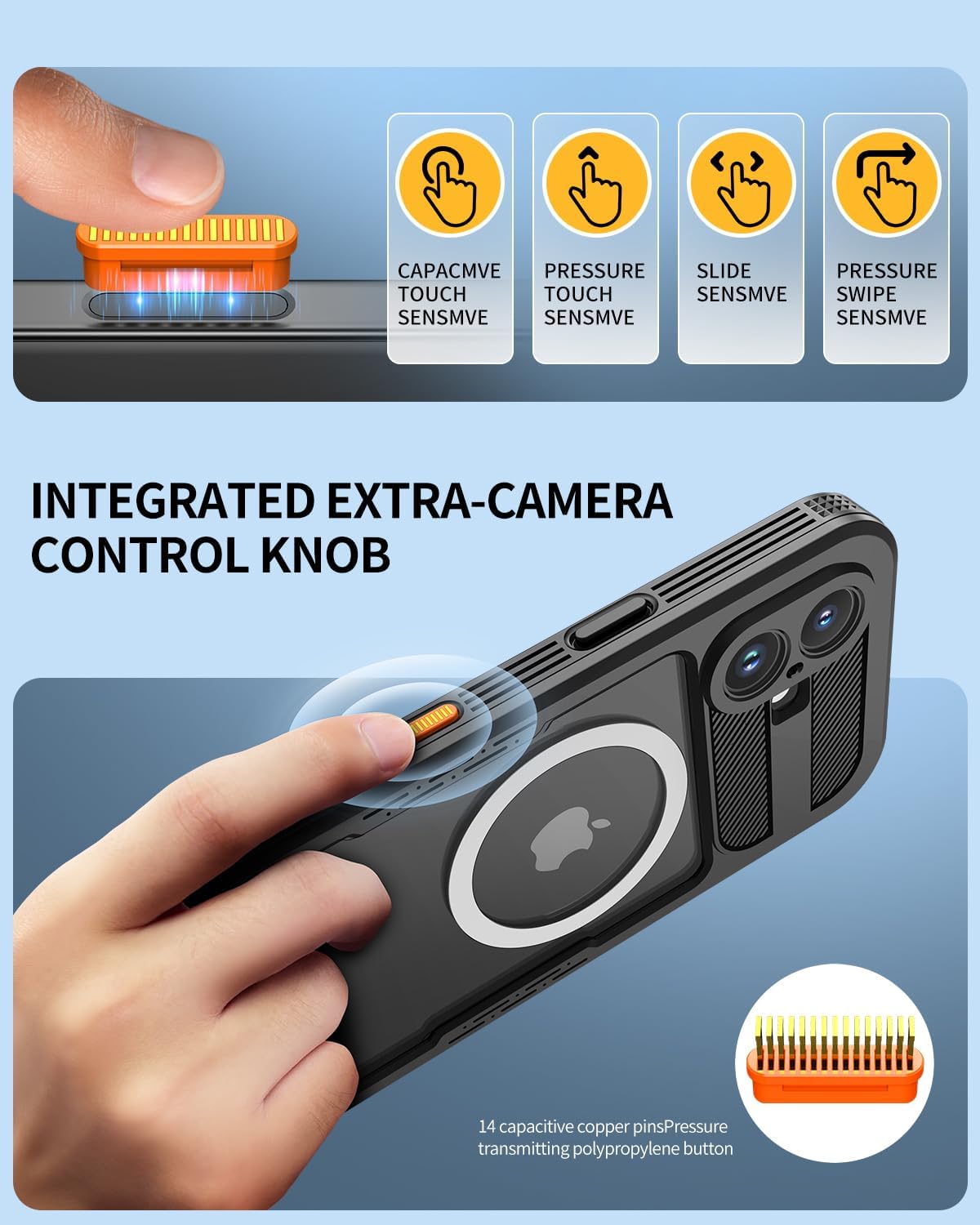 Lanhiem Magnetic for iPhone 16 Case, IP68 Waterproof Dustproof Case, [Compatible with Magsafe] [Built-in Screen Protector] Full Body Heavy Duty Rugged Phone Cover 6.1 inch, Black/Clear