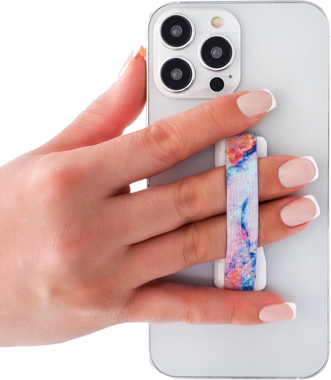 LOVEHANDLE Universal Phone Grip for Smartphones & Mini Tablets - Phone Holder for Hand - Wireless Charging Compatible - Made in The USA - Magic Marble