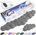 Qloud Cloud Wrist Rest Keyboard Wrist Rest for Computer Keyboard Pad, Cloud Keyboard Wrist Rest, Wrist Pad for Keyboard, Memory Foam, Non Slip Base, Comes with Mouse Pad - Soft Gray