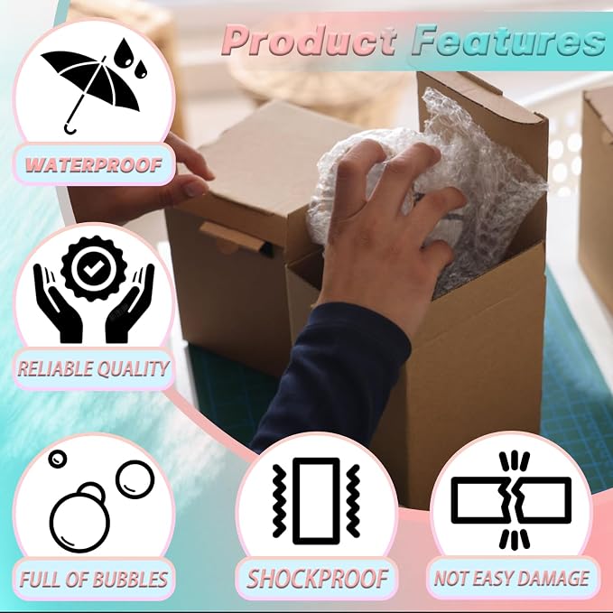 50-Pack 12"x16"Clear Bubble Out Bags - Image 6