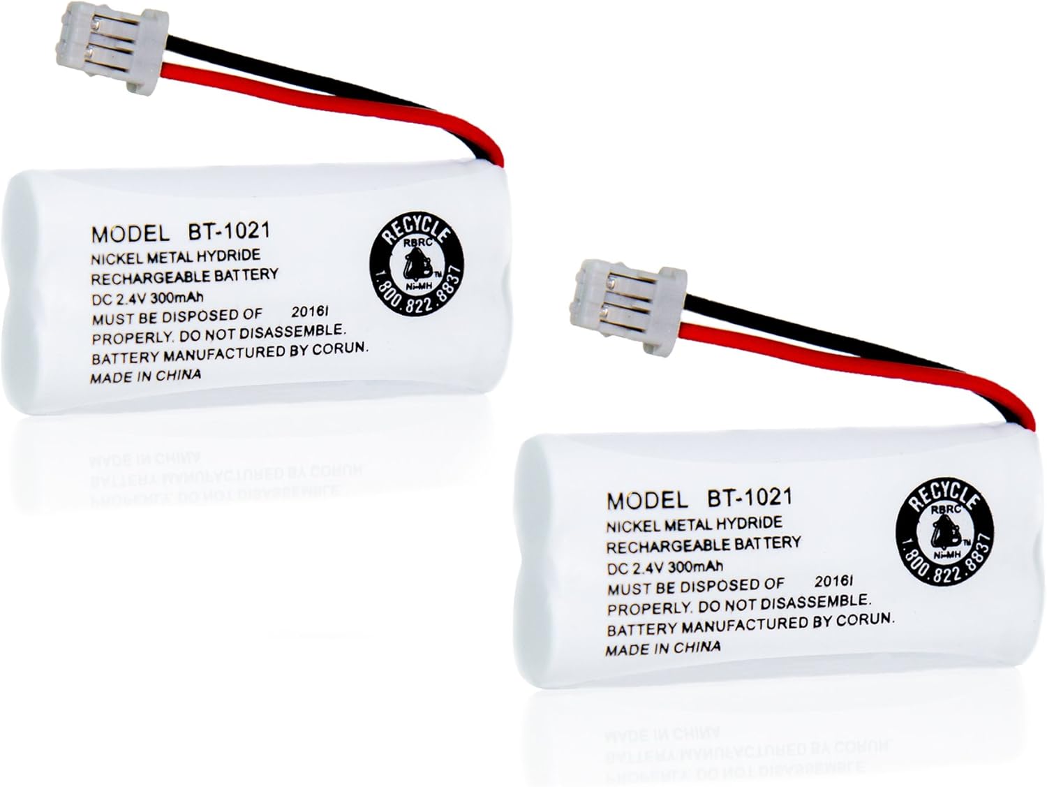 JustGreatDealz Battery BT-1021 BT1021 BBTG0798001 for Uniden Cordless Handset Telephones (2-Pack)