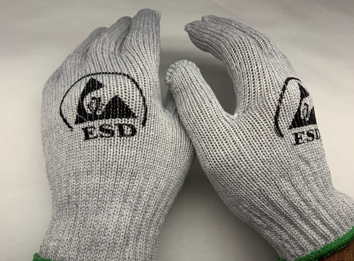 ESD Gloves - Heat Resistant - Anti-Static Gloves (10 Pairs, X-Large)