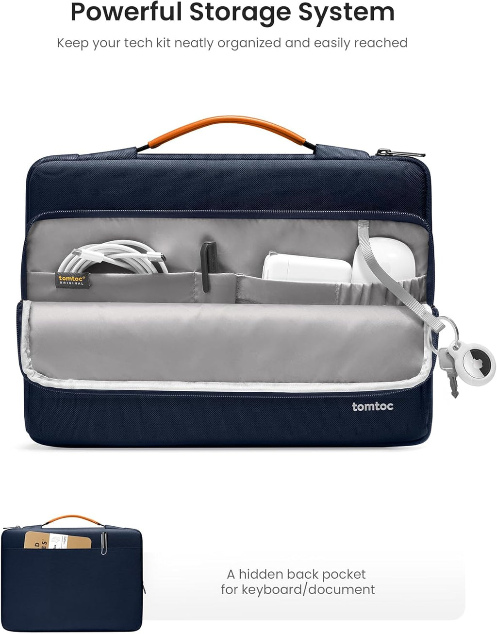 tomtoc 360 Protective Laptop Carrying Case Compatible with 14-inch MacBook Pro M5/M4/M3/M2/M1 Pro/Max 2025-2021, 12.9-13 Inch iPad Pro/Air, Water-Resistant MacBook Accessory Bag Sleeve