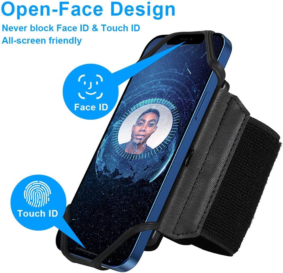 VUP Wristband Phone Holder, 360° Rotatable Forearm Armband for iPhone Samsung, Fits All 4-6.9 Inch Smartphones (Pack of 10)