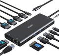 Dell HP USB C Docking Station - Dual/3 Monitor Triple Display, 2X HDMI 4K, DP, Ethernet, 6 USB, PD, SD/TF, Audio, Adapter 14 in 1 for Lenovo