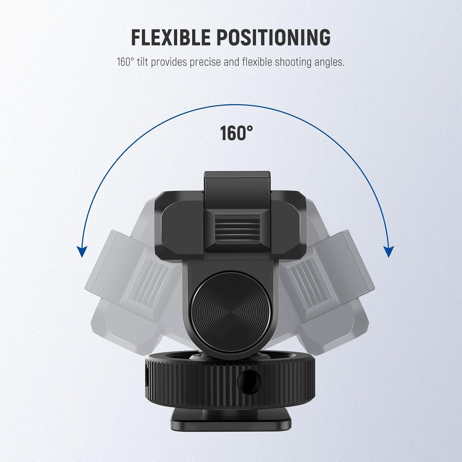NEEWER Mount Adapter Compatible with DJI Osmo 360 / Action 5 Pro/4/3, Metal Magnetic Quick Release Action Camera Adapter Mount with 160° Tilt, Cold Shoe, 1/4" Thread, AC012