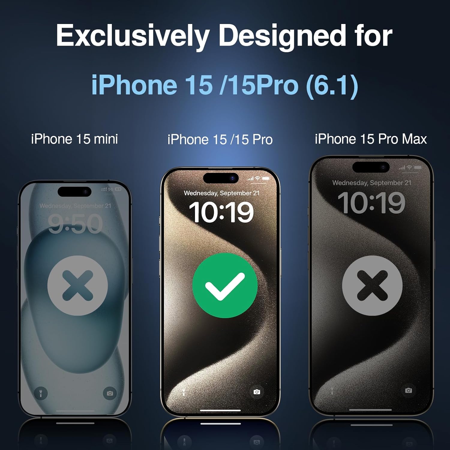 SMARTDEVIL 2PACK Privacy Screen Protector for iPhone 15 Pro Max Shatterproof Tempered Glass [True 28°Anti Spy] [9H Hardness] [Auto Dust-Elimination Install], [Bubble Free]
