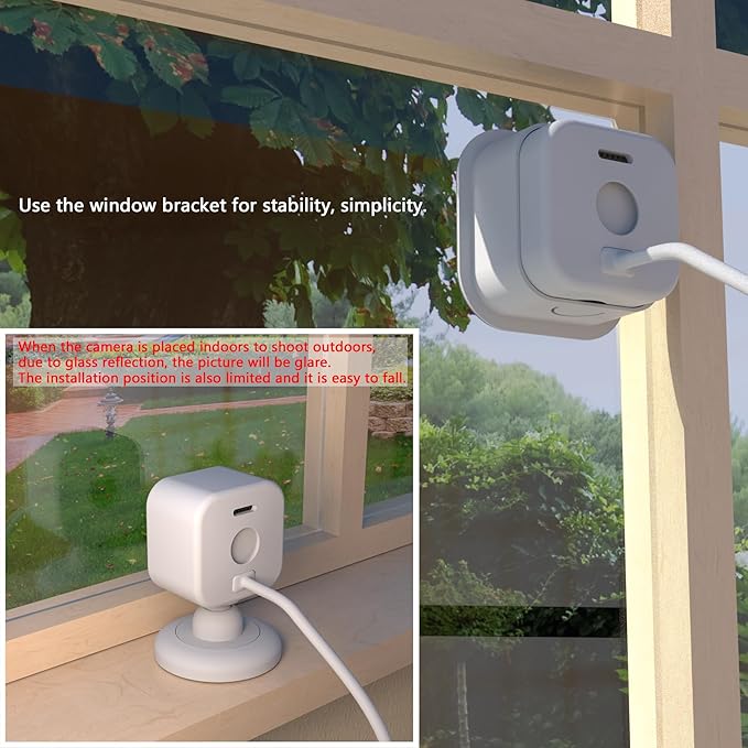 Teccle Window Mount for Blink Mini 2k / 2, Through Glass Use Blink Indoor Camera - Image 5