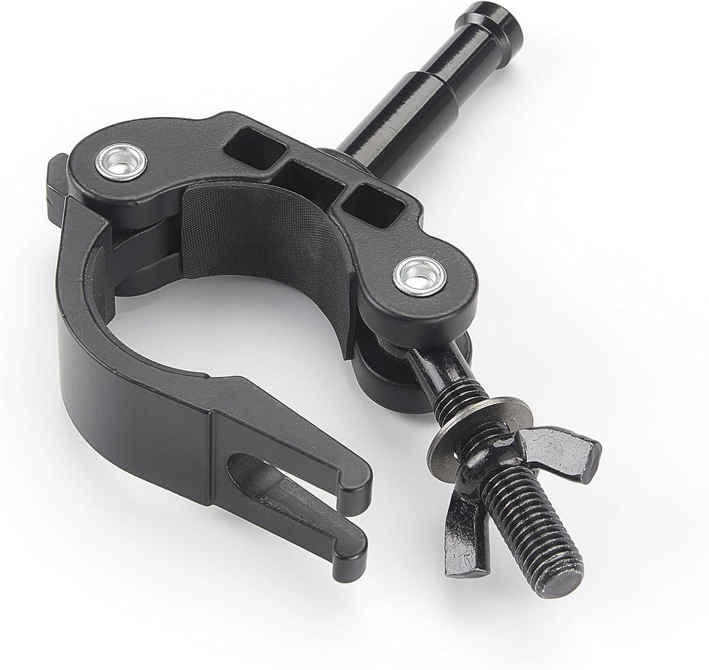 PHOCUS Half Coupler Clamp with 5/8" Baby Pin, Heavy Duty Truss Clamp on Round Tube for Supporting Photography Video Light Studio LED Ring Light (Clamp Range: 40-50mm)